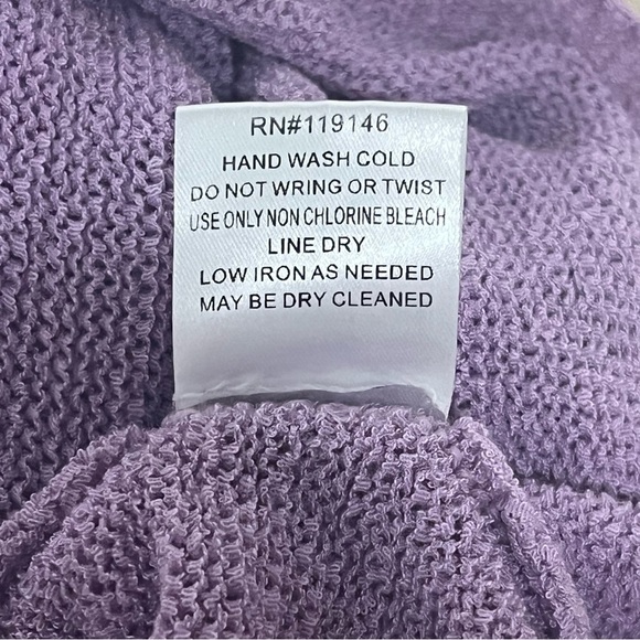 Jodifl Flutter Sleeve Lavender Crew Neck Sweater Size 3X Ruffle Office Coquette - Picture 12 of 12